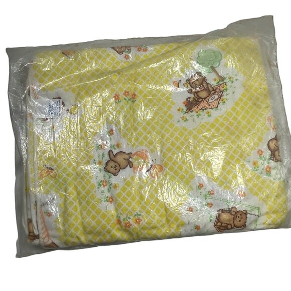 Vintage 2 Daekor Honey Bear Heavyweight Irregular Receiving Blanket Cotton Baby - Picture 6 of 13